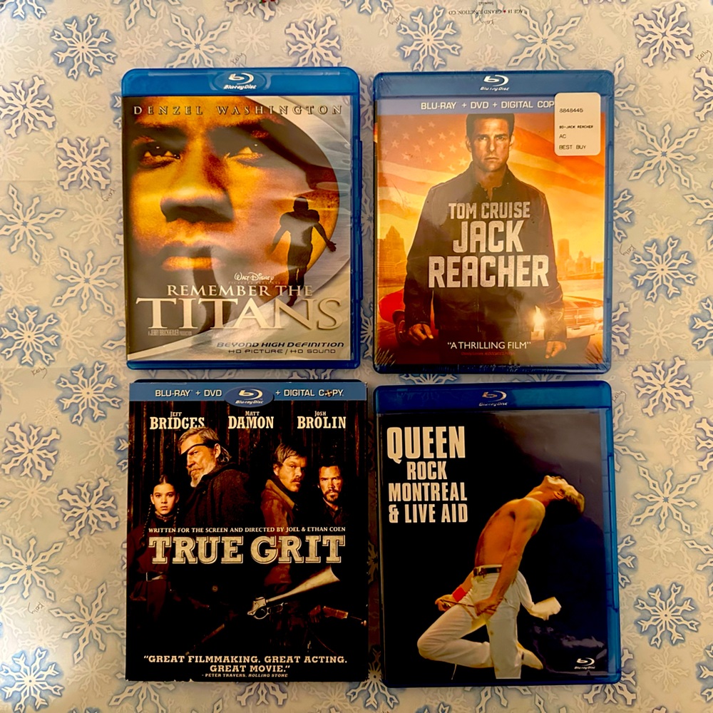 61. Movies Blue-Ray 4 movies for the price of one.